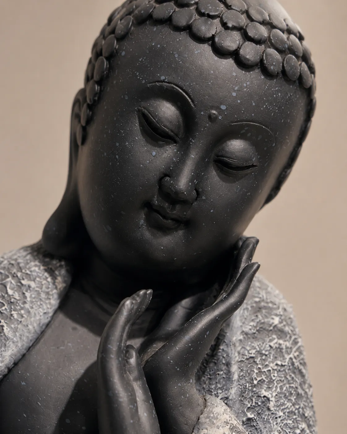 The Contemplative Calm Buddha Statue (Granite Stone & Slate) thumbnail 6